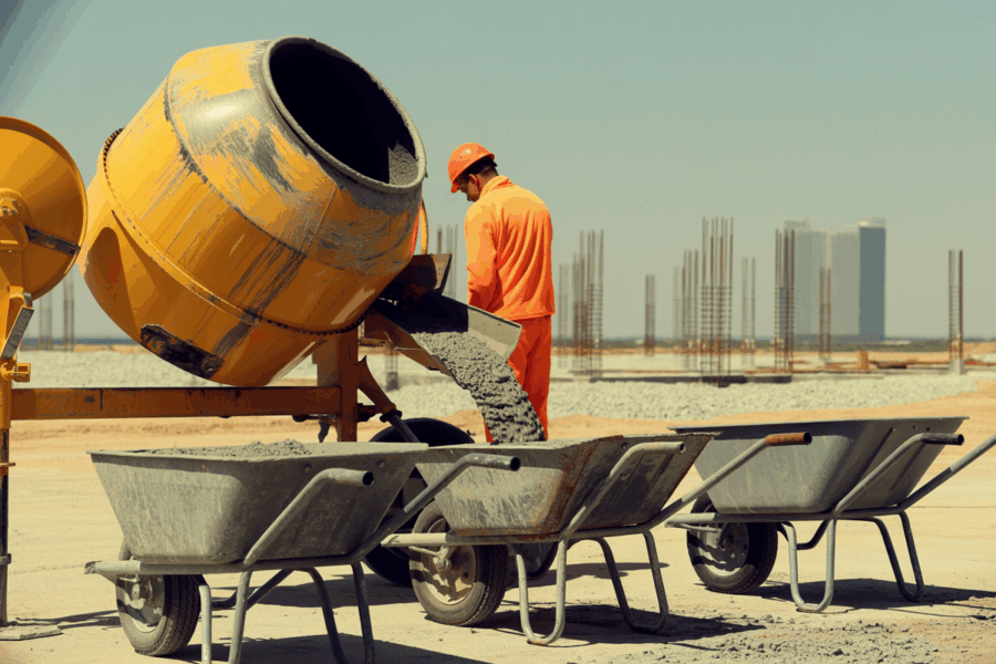 Motivo para o uso de betoneira no canteiro de obra para a qualidade do concreto